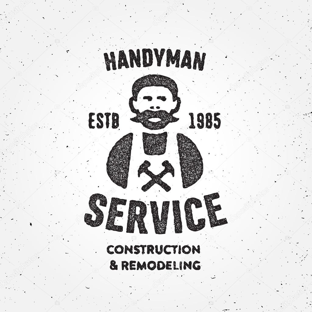 Retro Handyman carpenter badge 