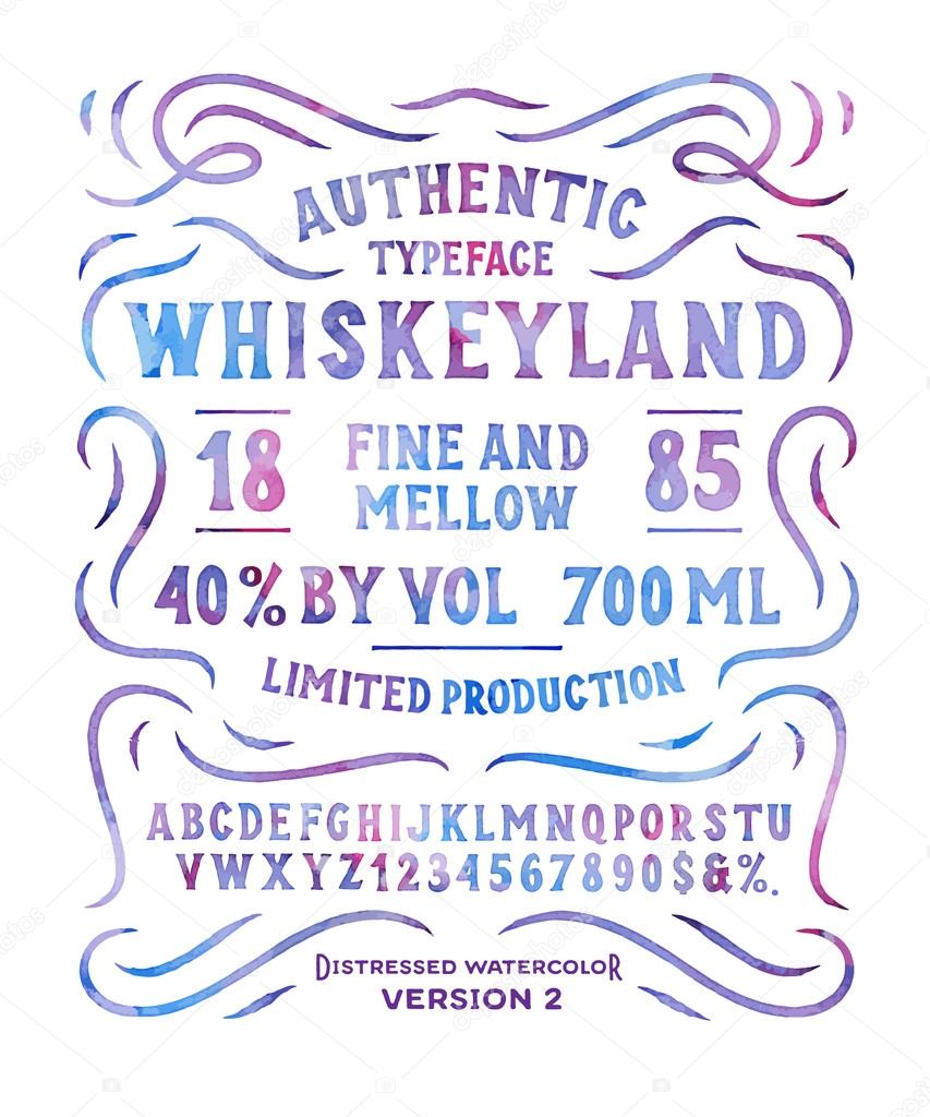 Handmade Typeface Whiskeyland