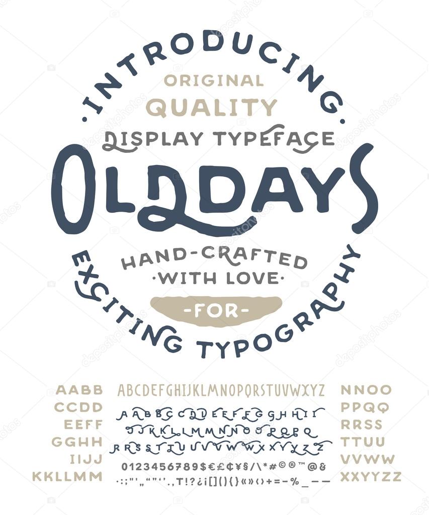 Vintage typeface 'Old days'
