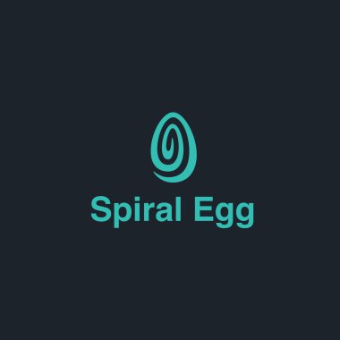 Spiral Yumurta Kavramsal Minimal Sembol
