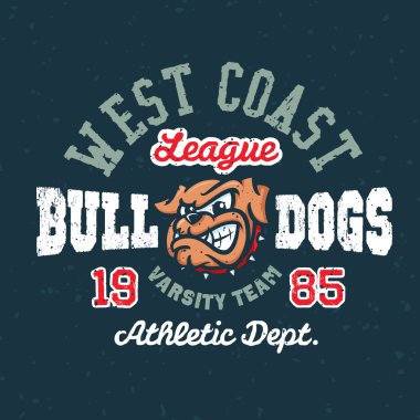 Vintage bulldog giyim tasarımı