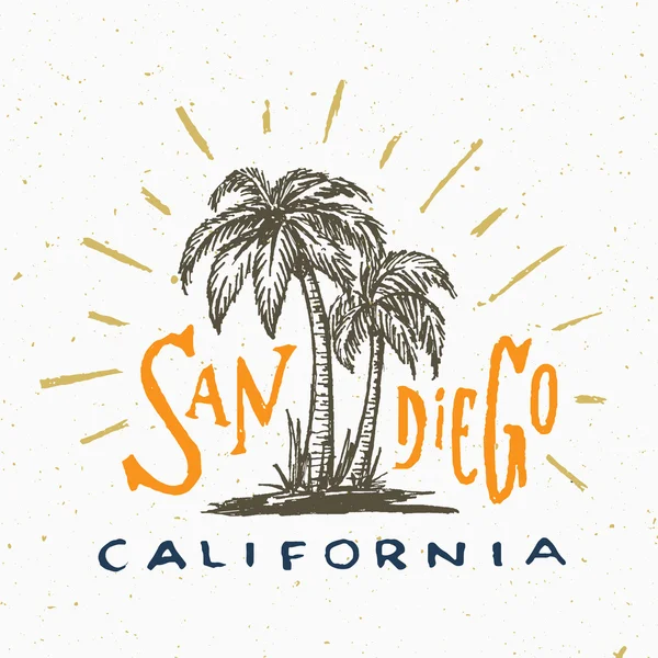 Grafica di San Diego California — Vettoriale Stock