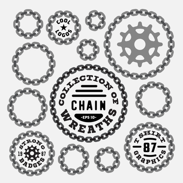 Set of Vintage Chain Wreaths Frames