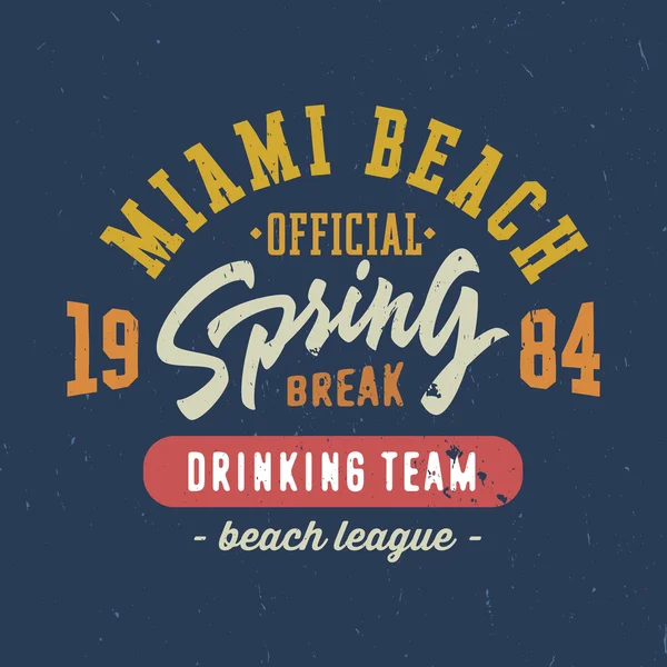 Spring break - Miami beach — Stock Vector