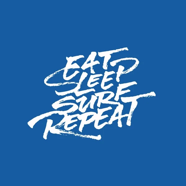 Ät Sleep Surf REPEAT — Stock vektor