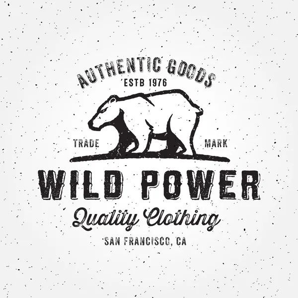 Retro Bear Logotypdesign mall — Stock vektor