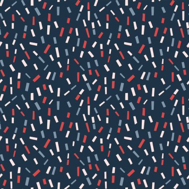 Karanlık arka planda soyut parlak noel konfeti deseni. Vektör soyut çubuk deseni