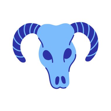 Mavi inek kafatası çizimi. Yallowenn Batı Kafatası beyazı