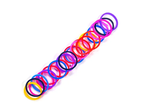 다채로운 고무 밴드 슬래시 기호. — 스톡 사진