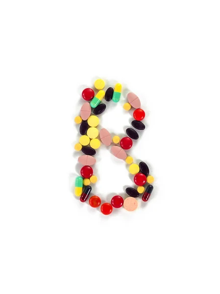 Colorful Drug Alphabet "B" — Stock Photo, Image
