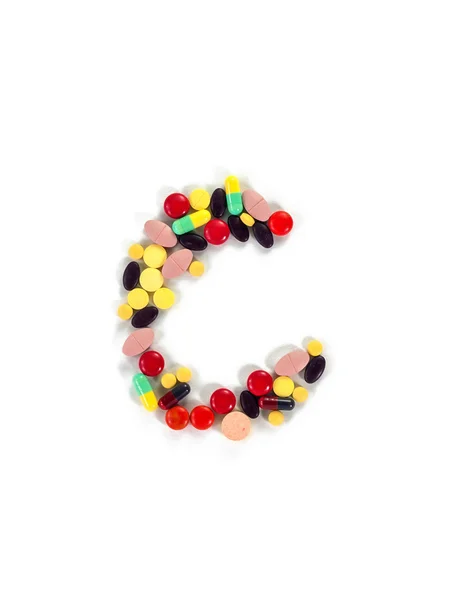 Colorful Drug Alphabet "C" — Stock Photo, Image