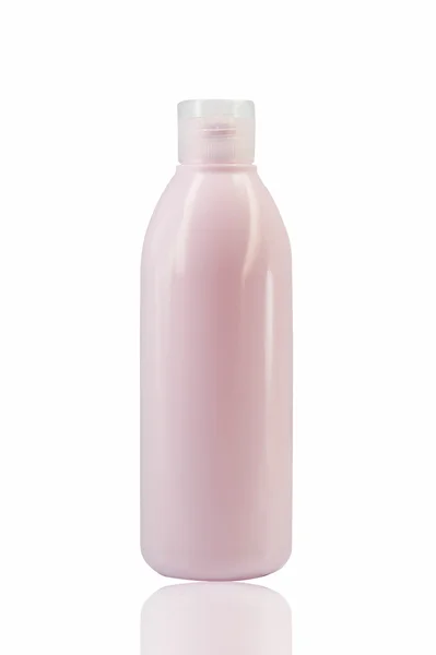 Roze fles op witte achtergrond — Stockfoto