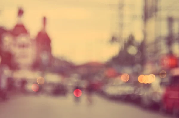 Blur traffic road with bokeh light abstract background. — Stock Photo, Image