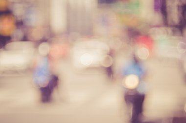 Trafik yol ile bokeh ışık arka plan bulanıklık. 