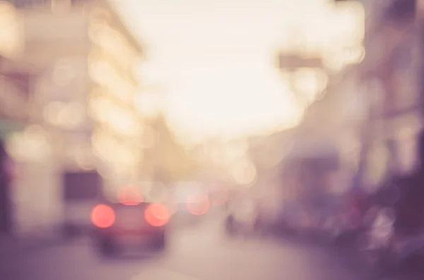 Blur estrada de tráfego com luz bokeh fundo abstrato . — Fotografia de Stock