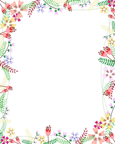Colorful flower frame — Stock Photo, Image