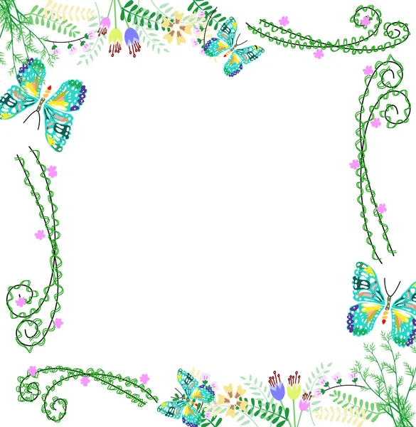 Nature butterfly frame — Stock Photo, Image