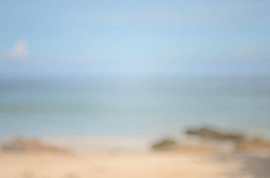 Plaj ile bokeh dalga arka plan bulanıklık.