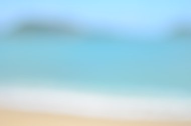 Tropikal plaj güneş ışık arka plan bulanıklık. Seyahat kavramı.