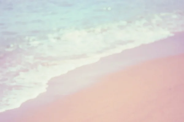 模糊散景波海滩抽象背景 — 图库照片