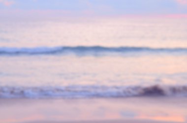 Sunset beach arka plan bulanıklık.