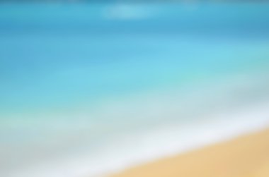 Tropikal plaj güneş ışık arka plan bulanıklık. Seyahat kavramı.