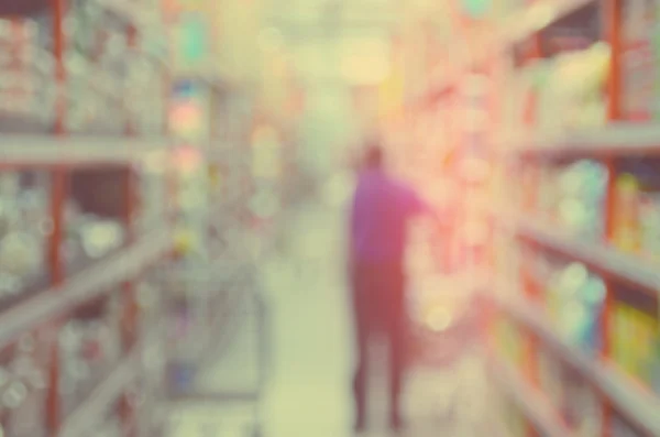 Blur people walking in shopping center mall abstract background. — Stock Photo, Image