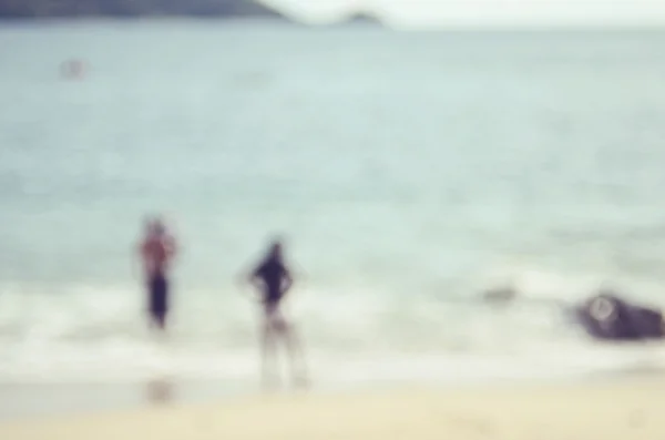 Tropisch strand abstracte achtergrond wazig. Retro kleurstijl. — Stockfoto