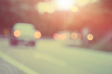 Rating bokeh yol arka plan bulanıklık.