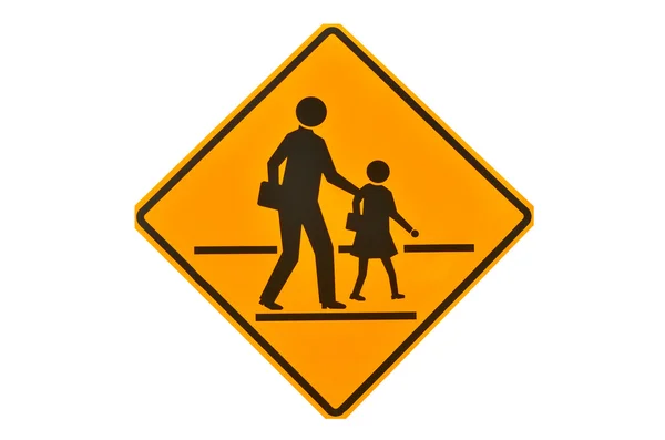 School sign on white background — Stock Photo, Image