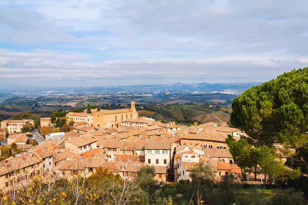 Vista panorámica desde San Gimignano, Toscana, Italia — Foto de Stock