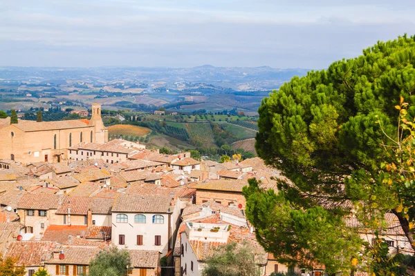 Vista panorámica desde San Gimignano, Toscana, Italia — Foto de Stock
