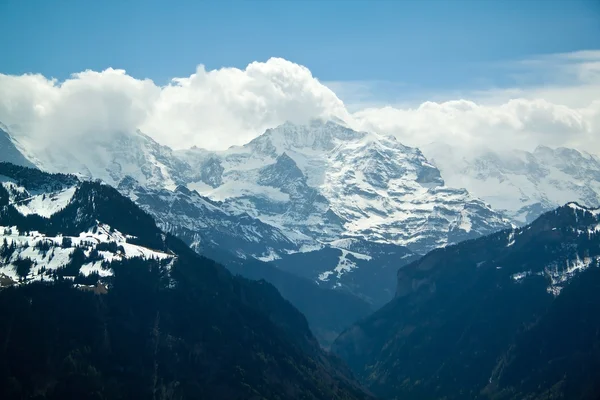 高山的阿尔卑斯山风景，顶尖的欧洲，瑞士 — 图库照片