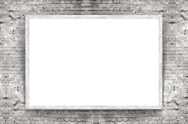 tuğla duvar zemin üzerine ahşap çerçeve ile boş başlık