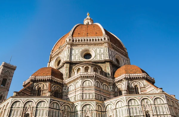 Duomo Santa Maria Del Fiore and Bargello in the morning. Florence, Tuscany, Italy — Stockfoto