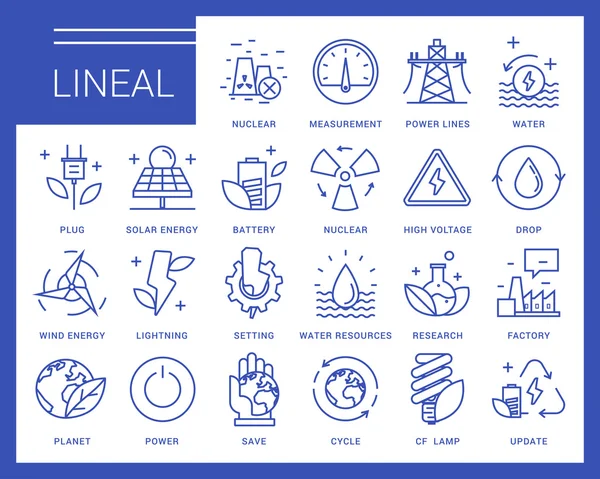 Iconos vectoriales de línea en un estilo moderno . — Vector de stock