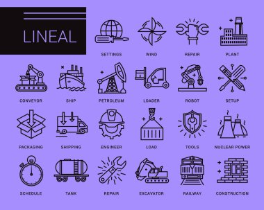 Modern bir tarz çizgi vektör simgeleri.