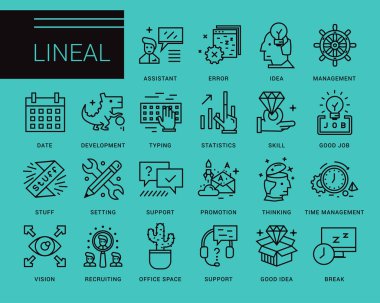 Modern bir tarz çizgi vektör simgeleri.