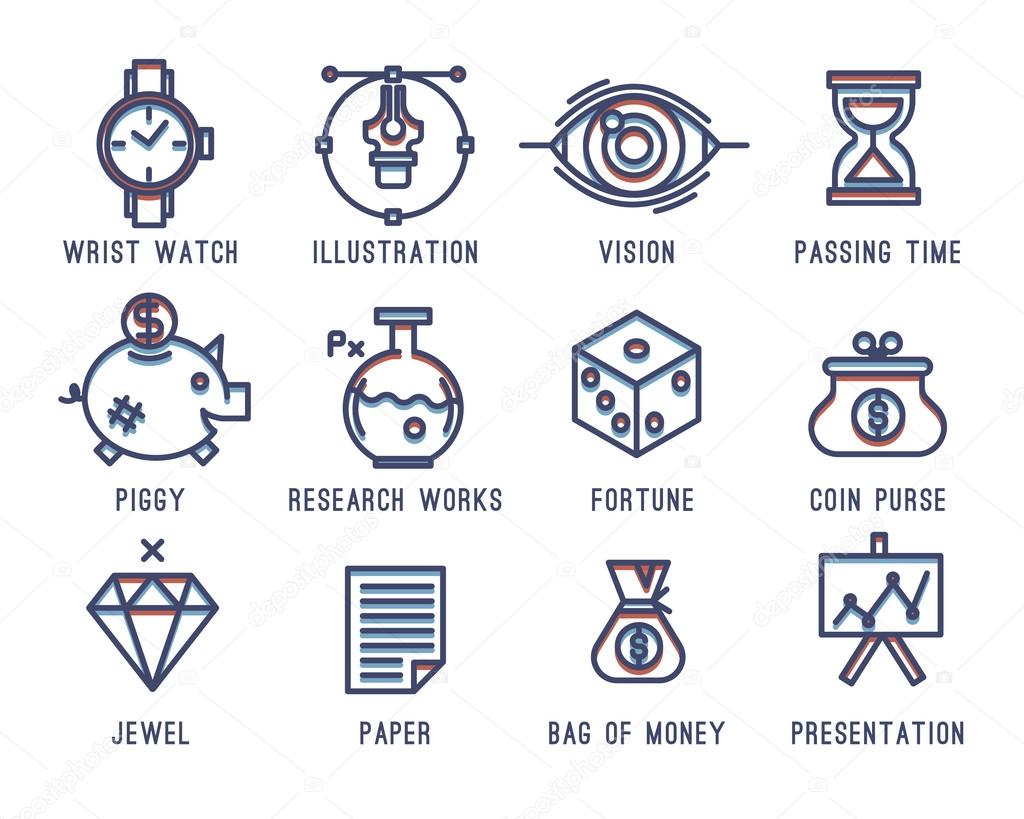 Set of business icons