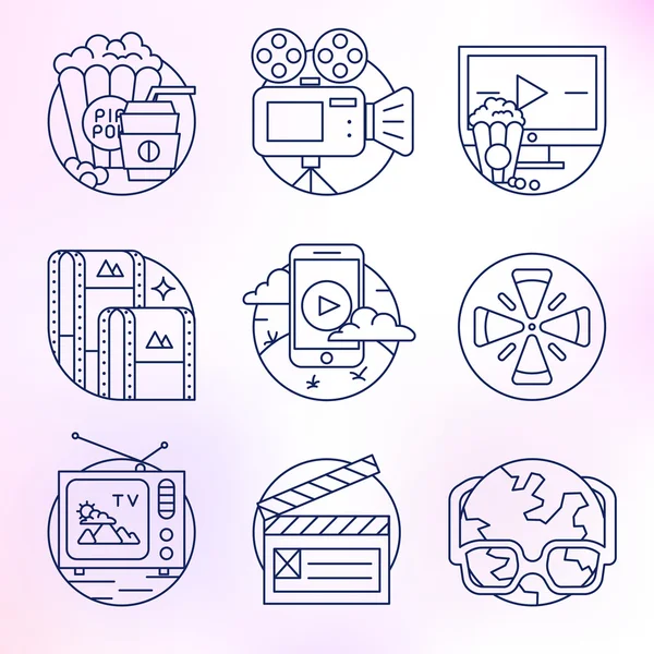 Conjunto de iconos vectoriales en estilo lineal moderno . — Archivo Imágenes Vectoriales