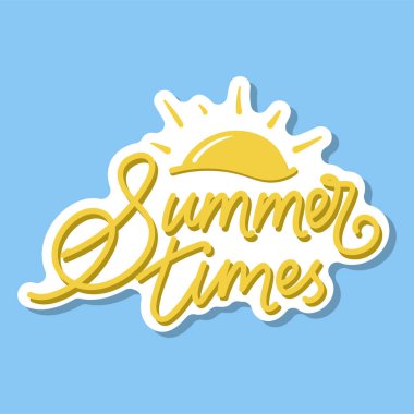 Yaz Saati El Mektubu el yazısı yaz tatili için çizilmiş.