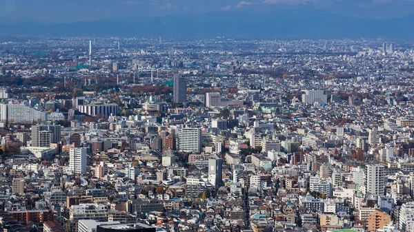 日本東京市居住地域の空撮 — ストック写真