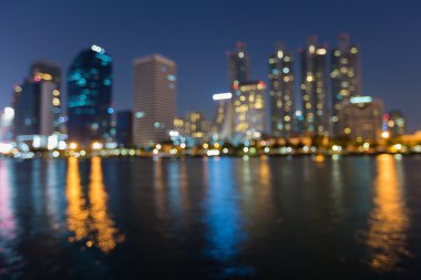 Soyut bulanık bokeh ofis binası waterfront