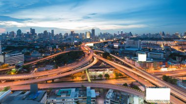 Havadan görünümü otoyol kavşağı