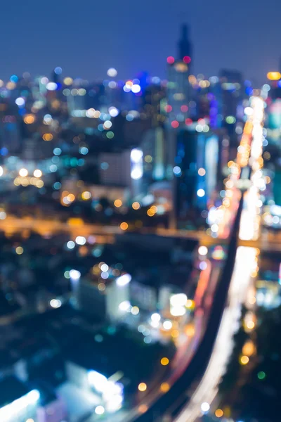 Gece bulanık ışıklar şehir yol — Stok fotoğraf