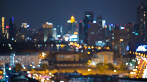 Абстрактні розмиті вогні міста вид на ніч у центрі міста — стокове фото