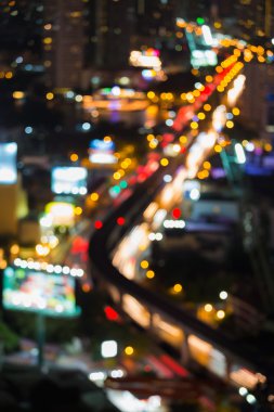 Şehir yol gece görünümü