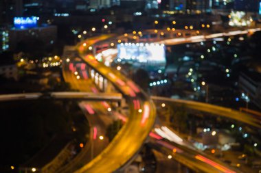 Soyut bulanık bokeh ışıklar arka plan, otoyol deyimleri