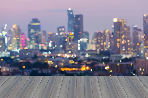 Bulanık bokeh şehir ışıkları şehir merkezinde soyut