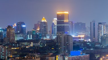 Havadan görünümü, ofis ışıkları Binası